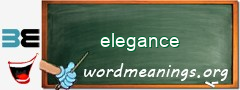 WordMeaning blackboard for elegance